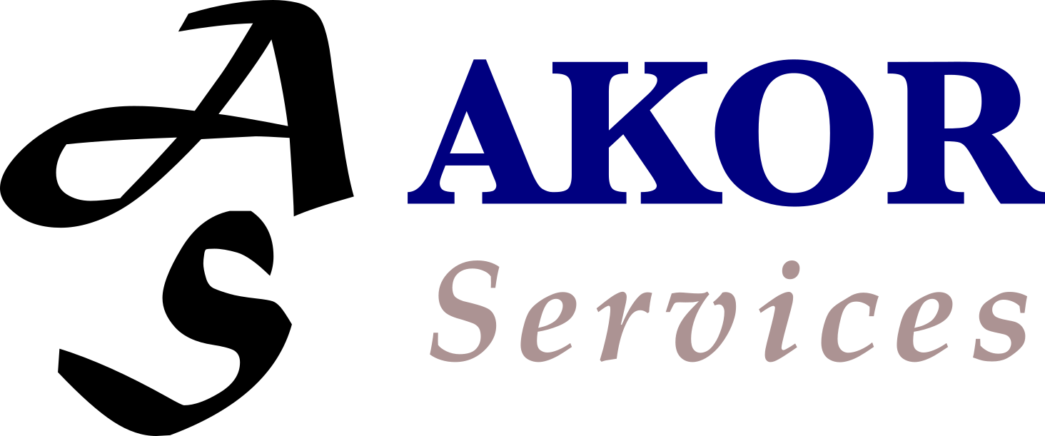 AKORServices Stacked logo 2 color 012726HiRes